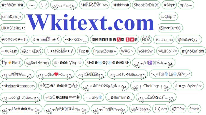 Wkitext.com - Tạo Tên Kí Tự Đặc Biệt